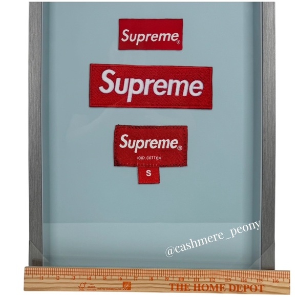 Supreme X Oliver Gal Box Logo Glass Shadow Box Print Framed Art - Picture 6 of 7